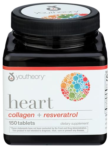 YOUTHEORY Heart Collagen & Resveratrol, 150 CT